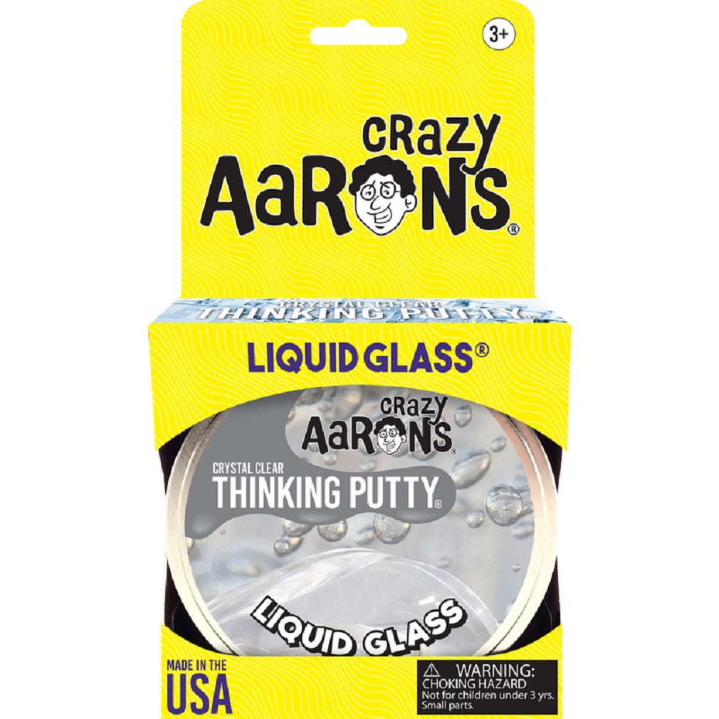 Crazy Aaron's LG020 Liquid Glass Thinking Putty, Silicone, Clear