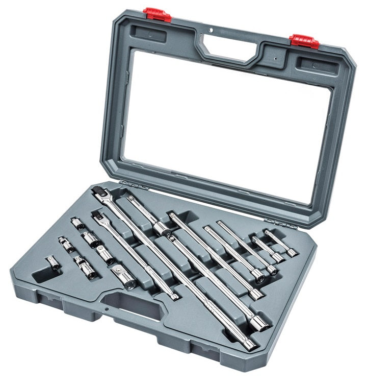 Crescent CTK16ASET SAE Socket Accessories Set, Alloy Steel, 16 Piece