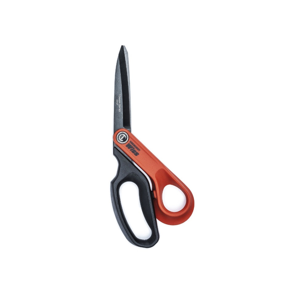 Crescent CW10TL Wiss Titanium Coated Offset Left Hand Tradesman Shears, 10 Inch