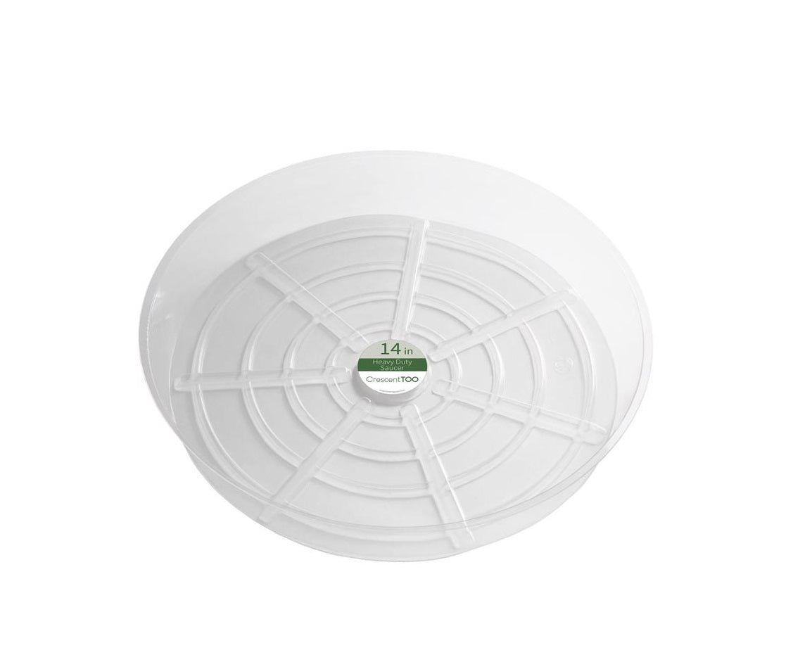 Crescent Too BVH140S00C Round Plant Saucer, Plastic, Clear