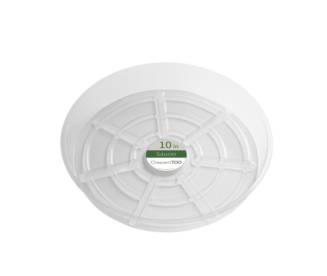 Crescent Too BV100S00C Round Plant Saucer, Plastic, Clear