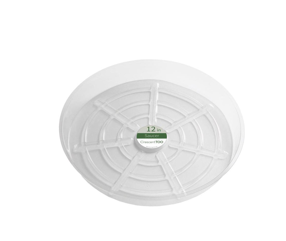 Crescent Too BV120S00C Round Plant Saucer, Plastic, Clear