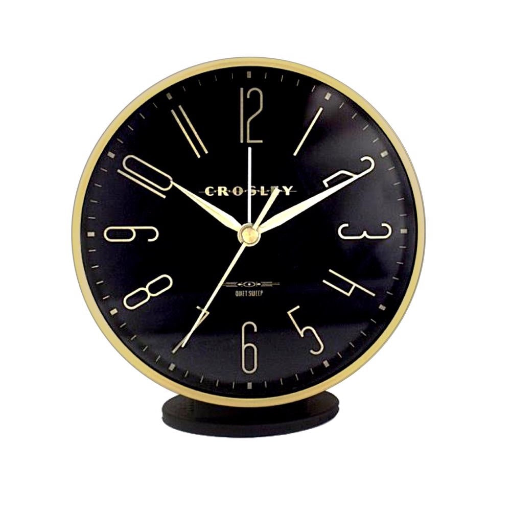 Crosley CR37021 Analog Alarm Clock, Black