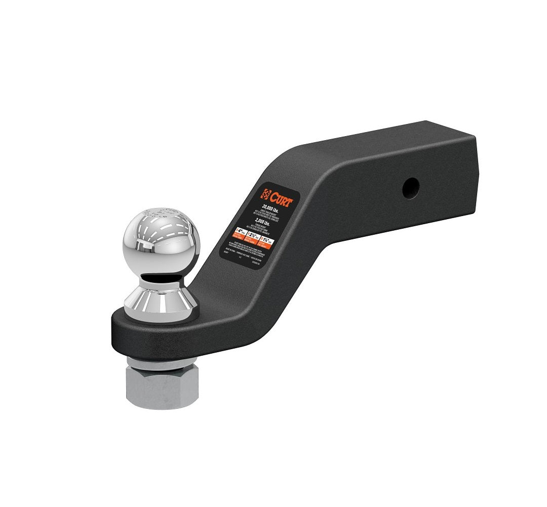 Curt 45372 Loaded Ball Mount, Steel, Black