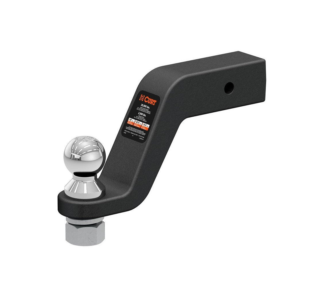 Curt 45373 Loaded Ball Mount, Steel, Black