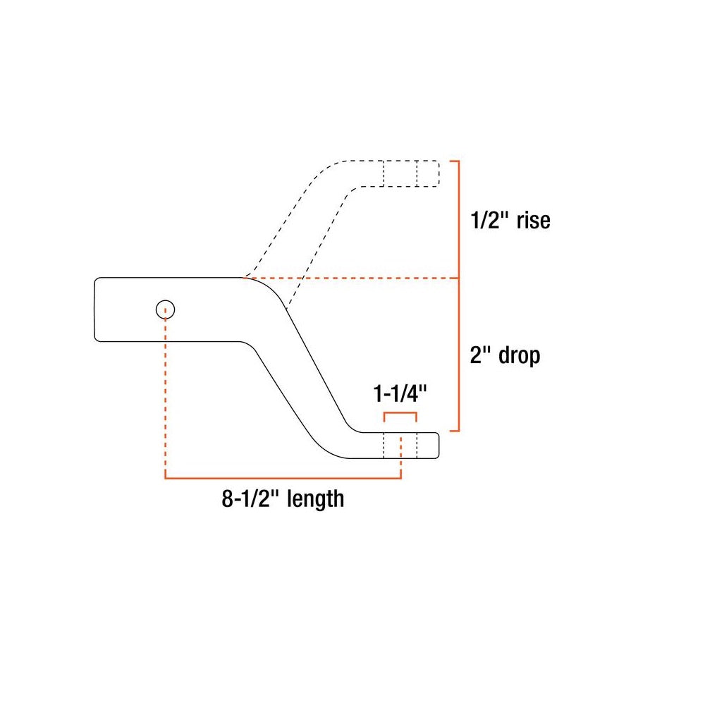 Curt 45456 Trailer Hitch Ball Mount, Black, Forged Steel