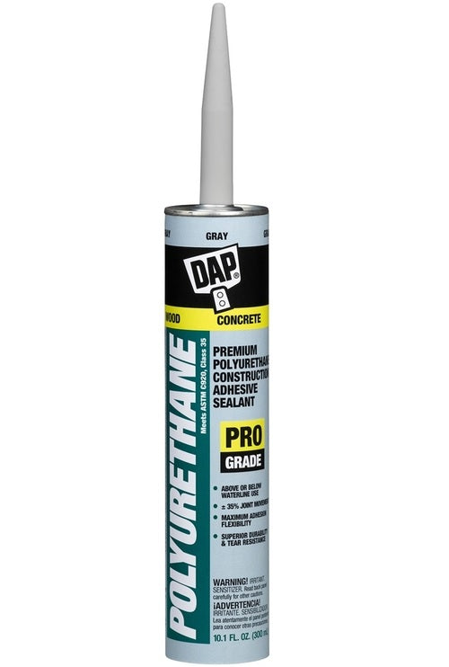 DAP 18814 Pro Grade Construction Sealant, Gray, 10.1 Oz
