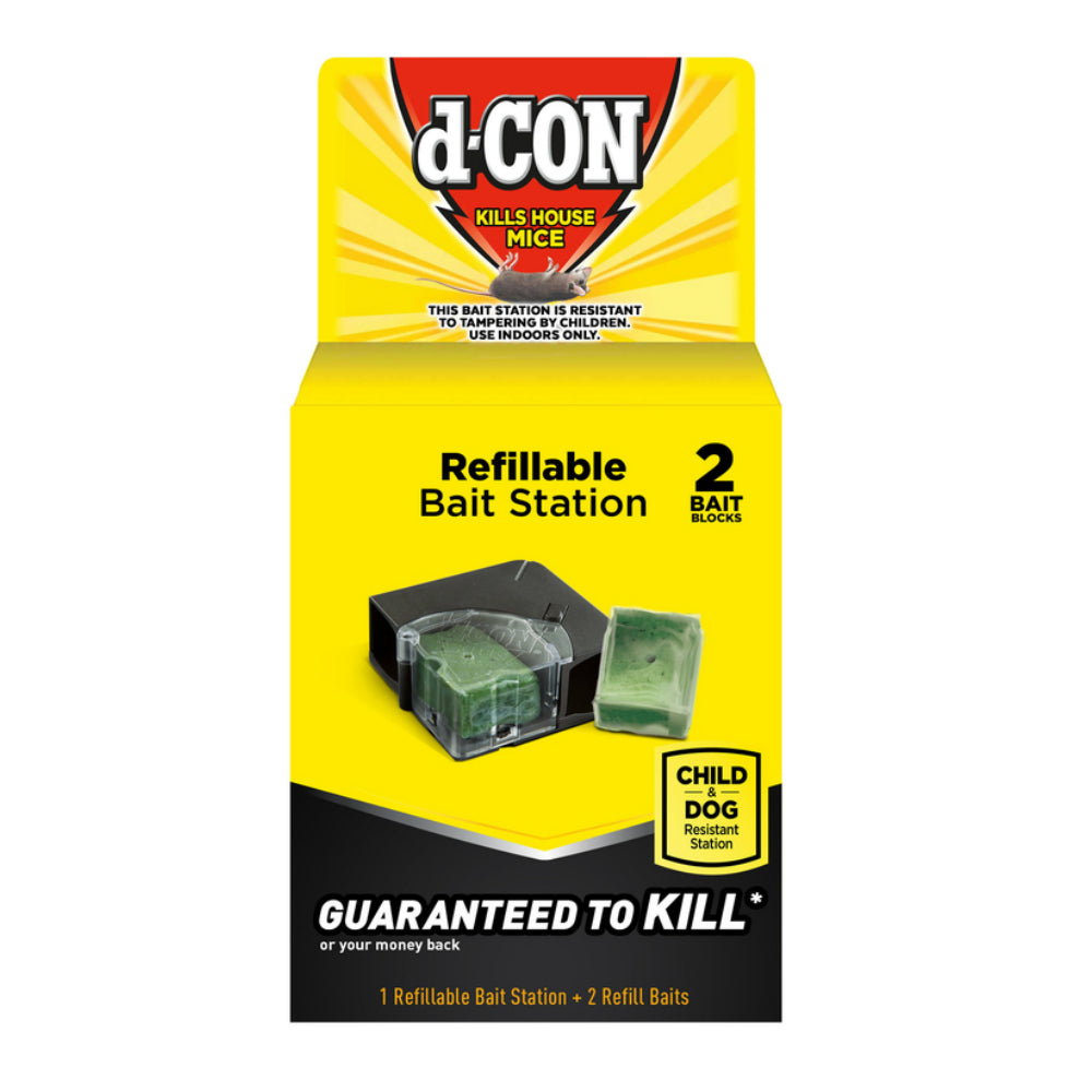 D-Con 1920089545 Bait Station and Bait For Mice, 2pk
