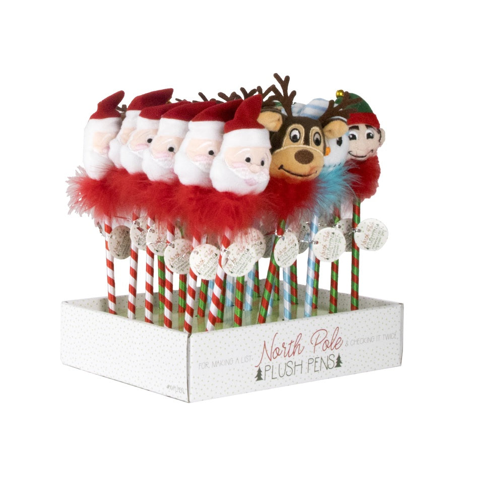 DM Merchandising X-PLPEN North Pole Christmas Plush Pens, Plastic