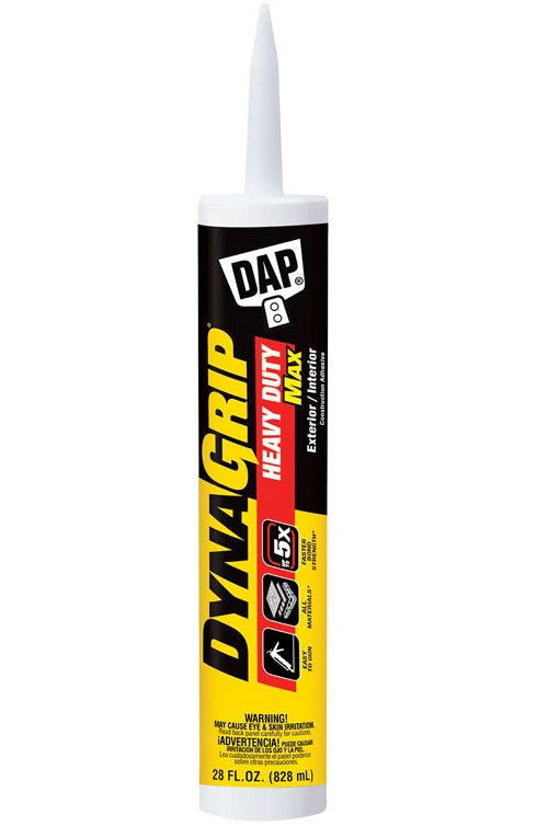 Dap 27512 DynaGrip Heavy Duty Max Construction Adhesive, 28 Oz