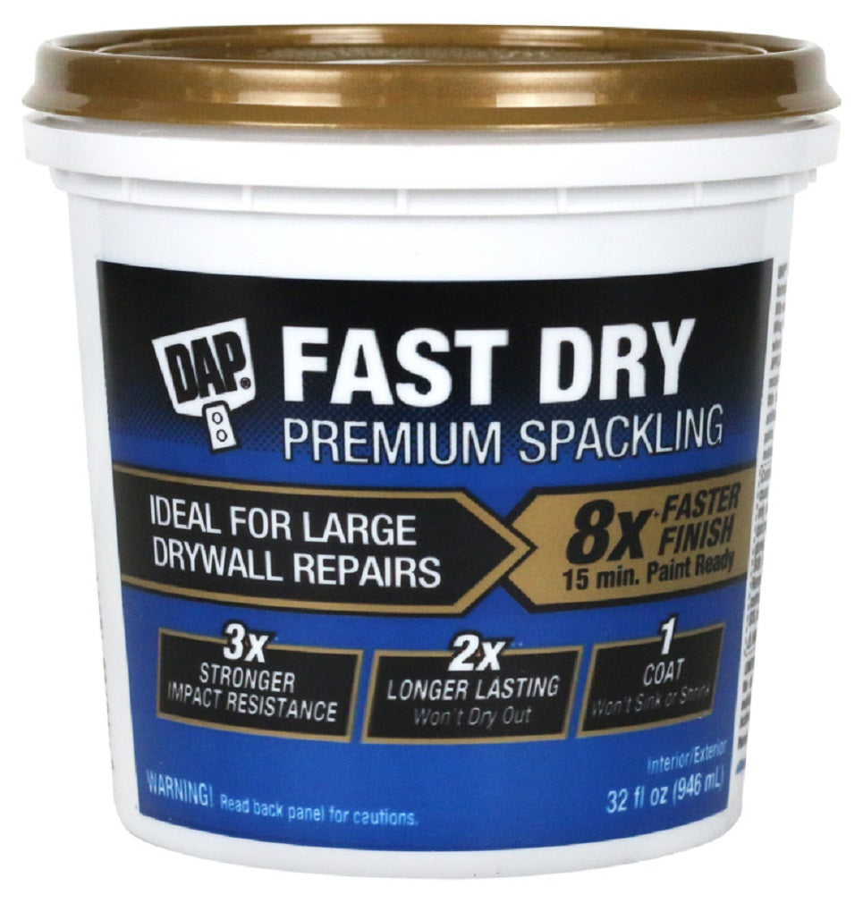 Dap 7079818441 Fast Dry Spackling, Slight, Off-White, 32 Oz