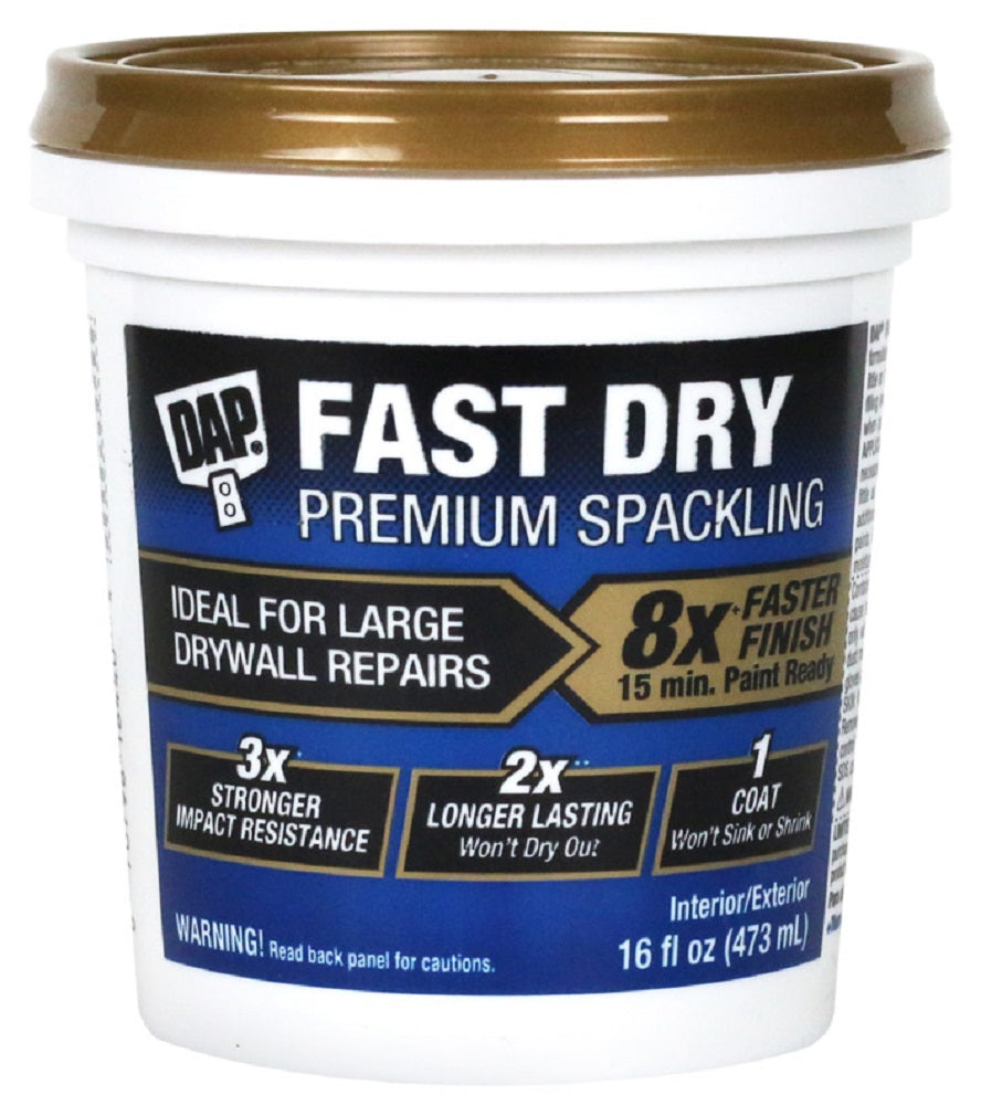 Dap 7079818440 Fast Dry Spackling, Slight, Off-White, 16 Oz