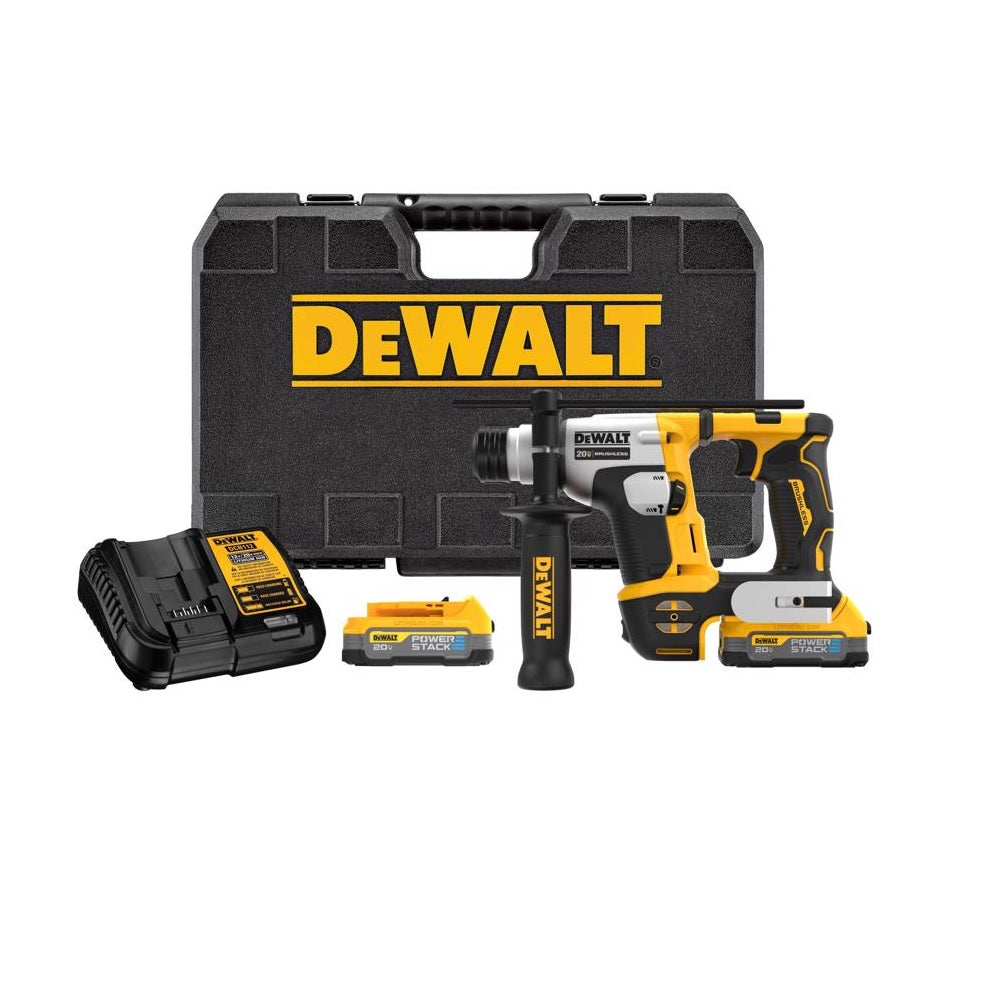 DeWalt DCH172E2 Powerstack Cordless SDS-Plus Rotary Hammer Drill Kit, 20 Volt