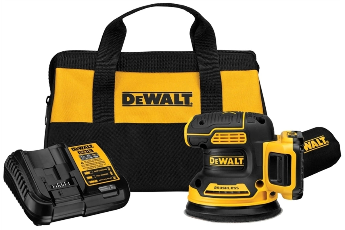 DeWalt DCW210D1 Brushless Cordless Random Orbital Sander Kit, 20 Volt