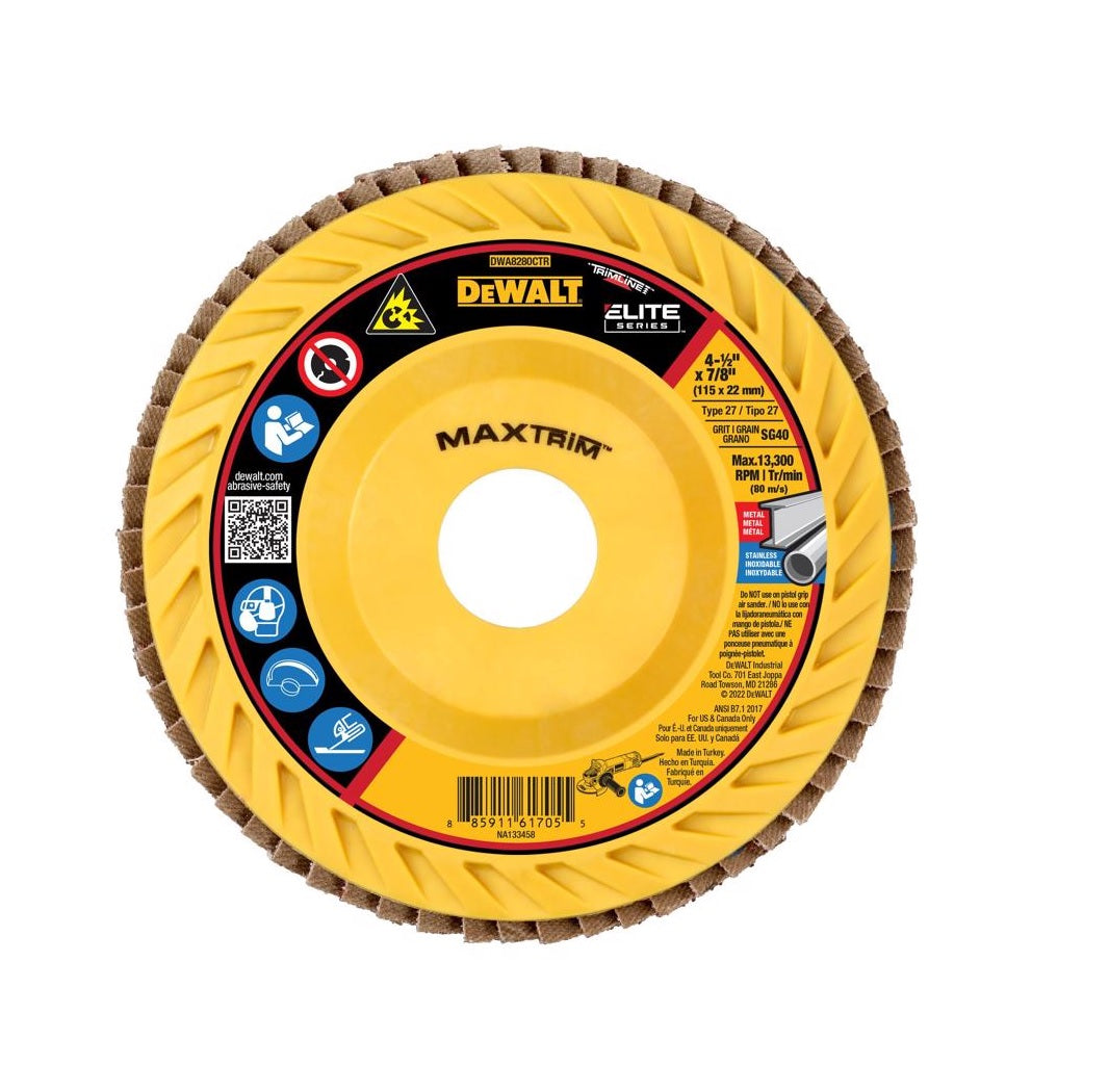 DeWalt DWA8280CTR MaxTrim Flap Disc, Ceramic