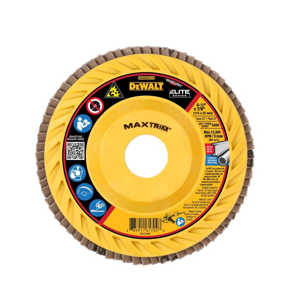 DeWalt DWA8282CTR MaxTrim Flap Disc, Ceramic
