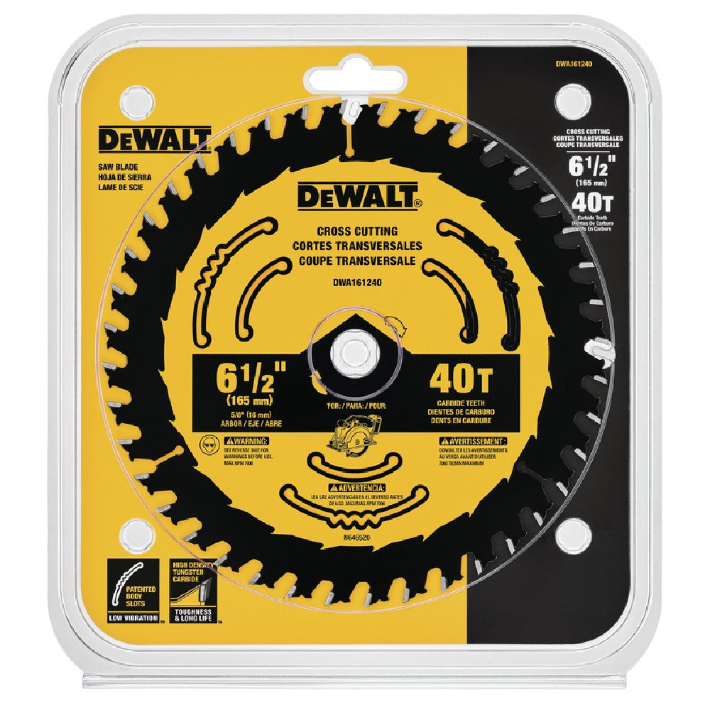 DeWalt DWA161240 Circular Saw Blade, Tungsten Carbide
