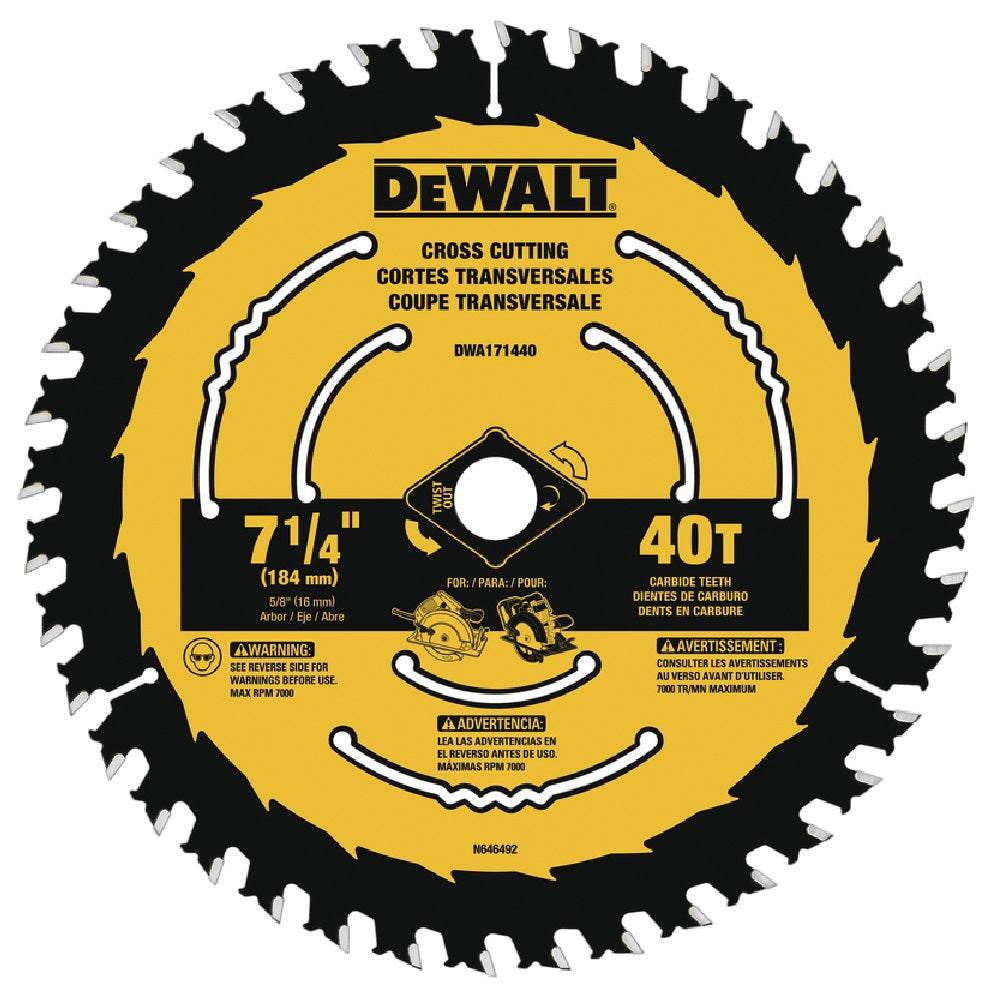 DeWalt DWA171440 Circular Saw Blade, Tungsten Carbide