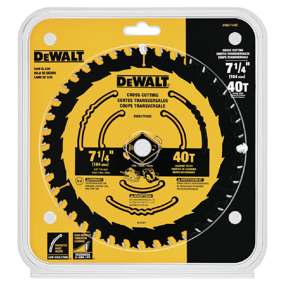 DeWalt DWA171440 Circular Saw Blade, Tungsten Carbide