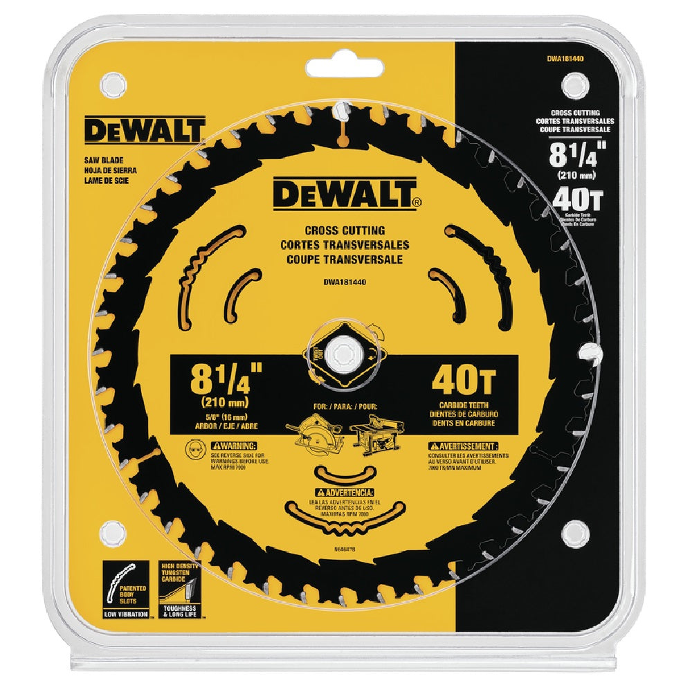 DeWalt DWA181440 Circular Saw Blade, Tungsten Carbide