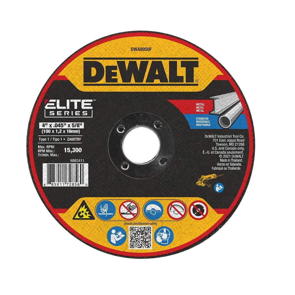 DeWalt DWA8950F Elite Cutting Wheel, 4 Inch