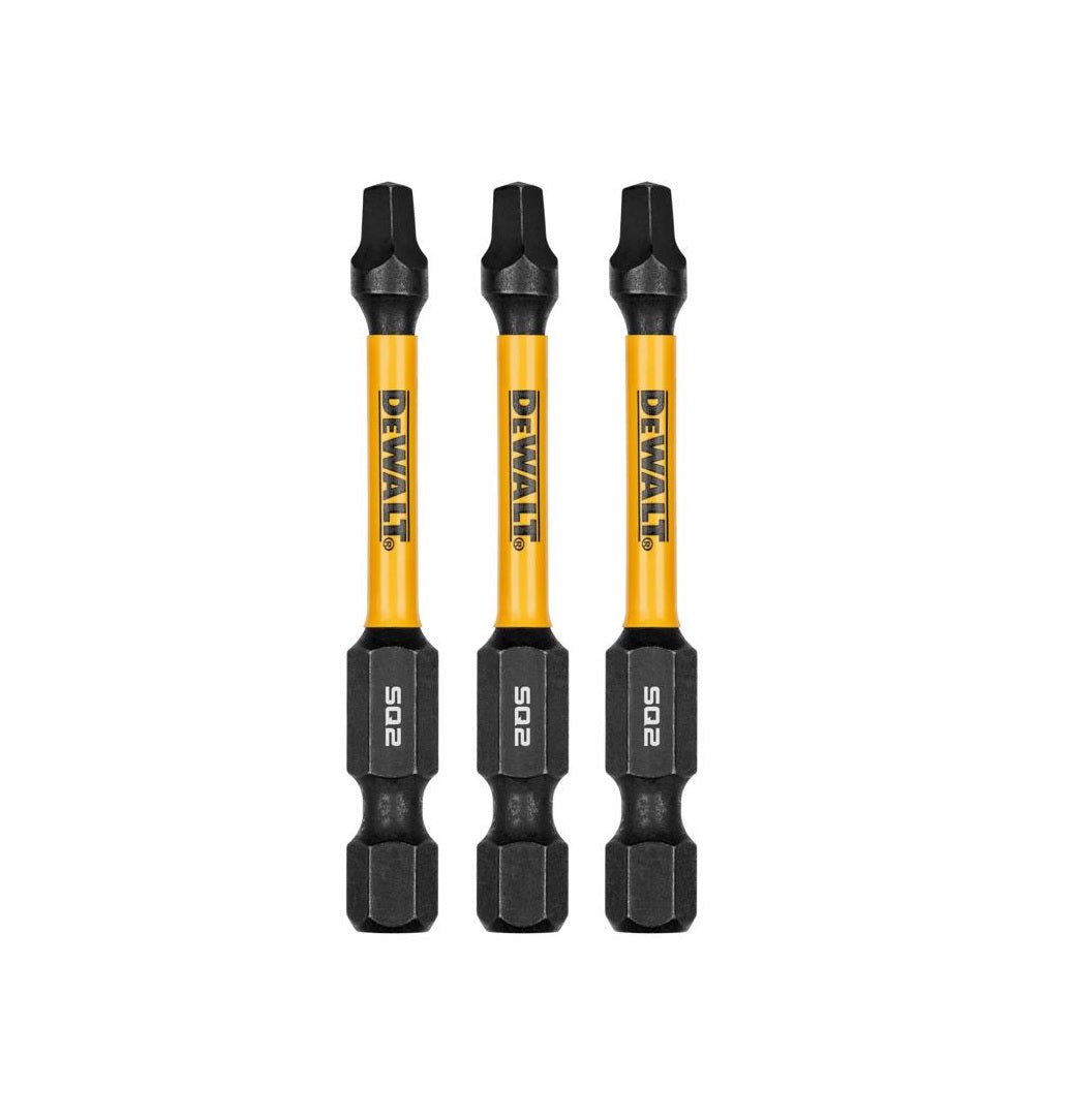 DeWalt DWAF2SQ2IR3 FlexTorq Square Impact Driver Bit Set, Steel