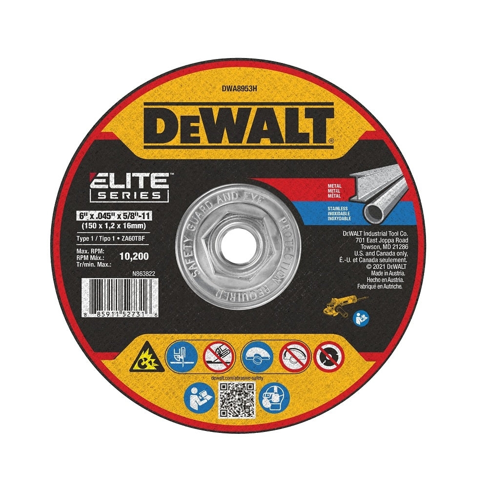DeWalt DWA8953H Elite Cutting Wheel, 6 Inch
