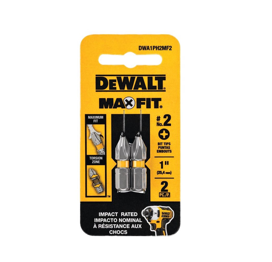 DeWalt DWA1PH2MF2 Max Fit Phillips Screwdriver Bit Set, Steel