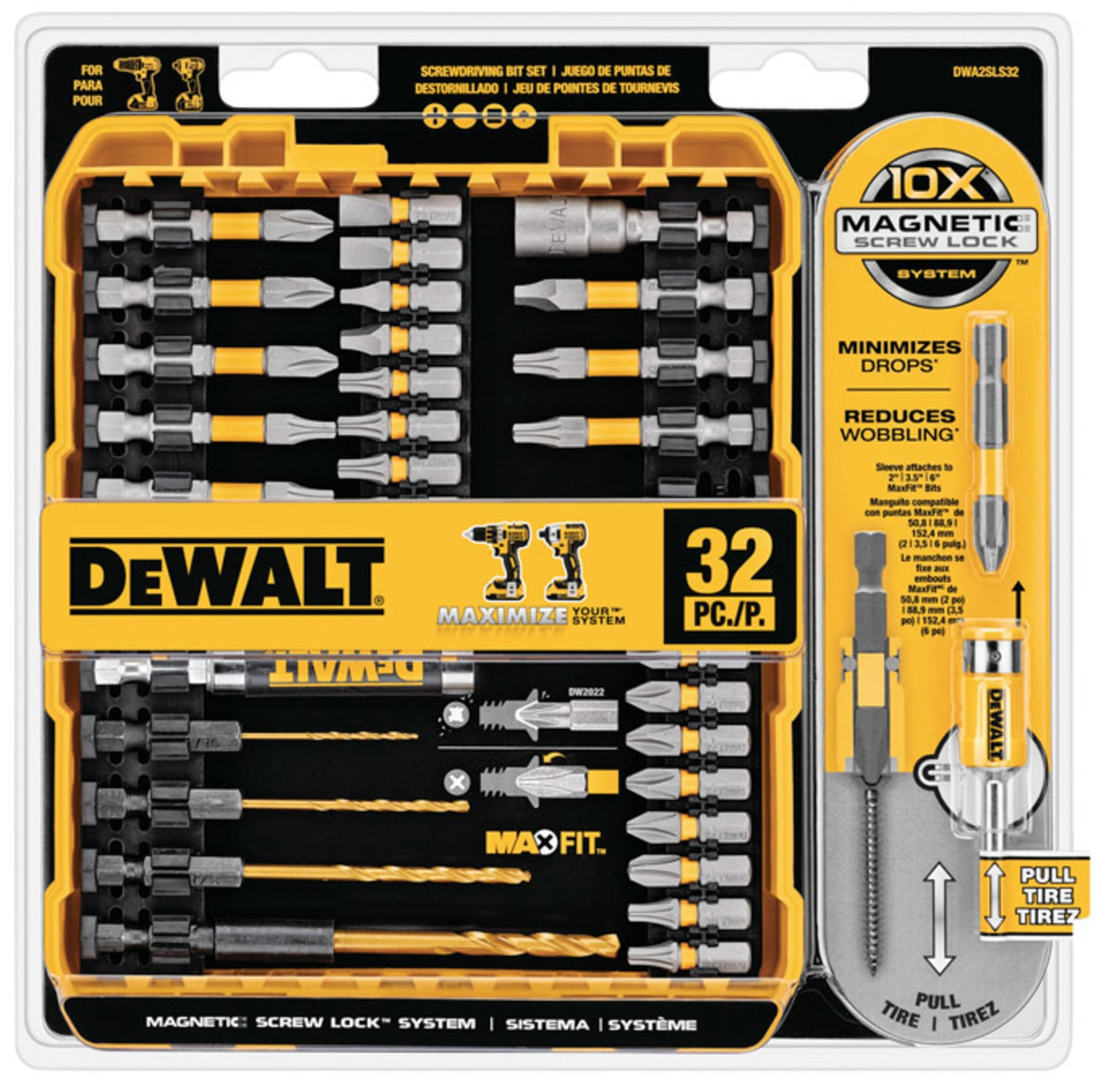 DeWalt DWA2SLS32 MAXFIT Screwdriving Bit Set