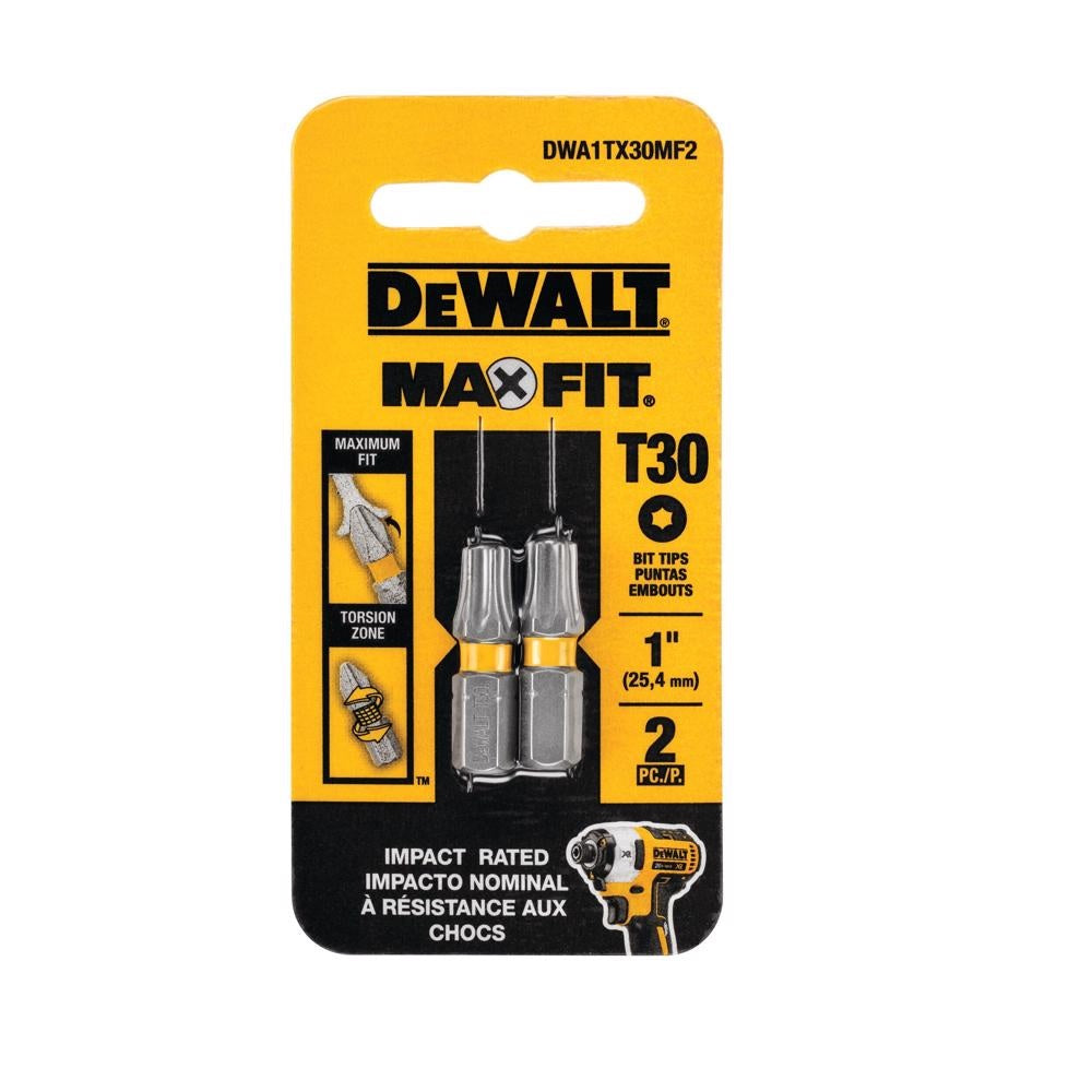 DeWalt DWA1TX30MF2 MAXFIT Torx Screwdriver Bit, #30 x 1 Inch