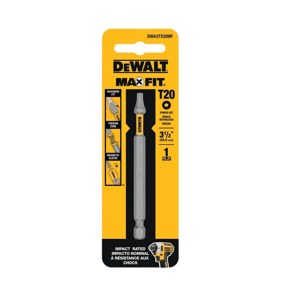 DeWalt DWA3TX20MF Max Fit Torx Screwdriver Bit, #20