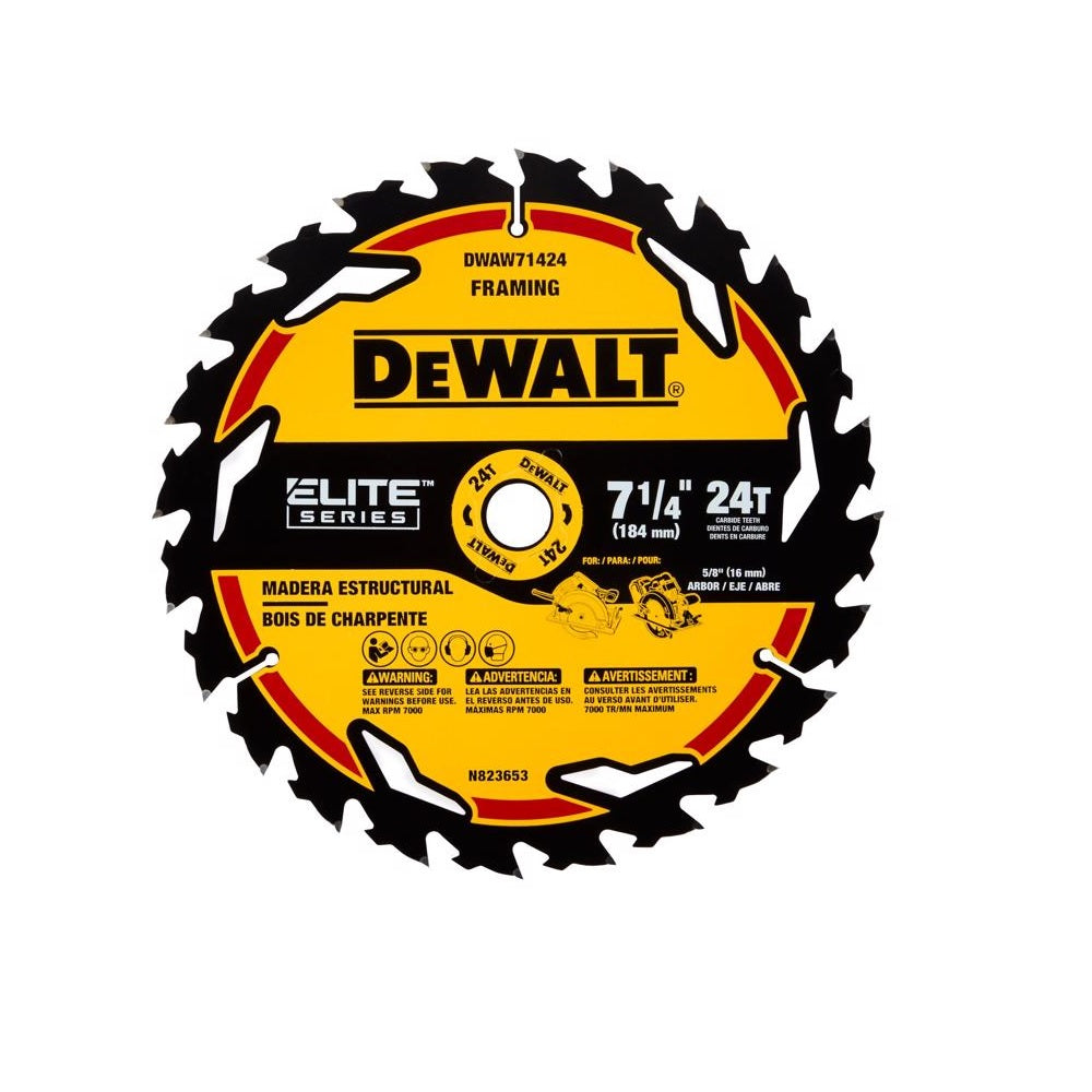 DeWalt DWAW71424B10 Elite Series Circular Saw Blade, 7-1/4 Inch