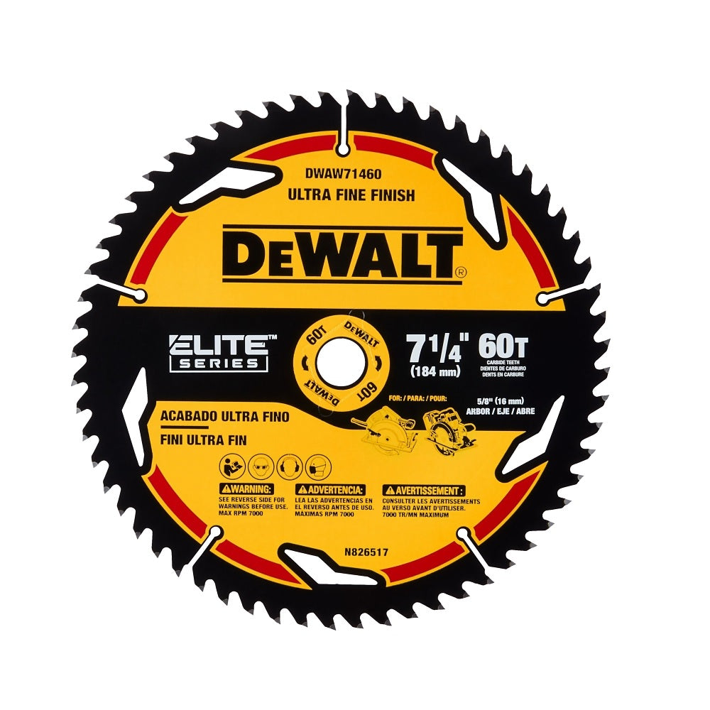 DeWalt DWAW71460 Elite Circular Saw Blade, 7-1/4 Inch