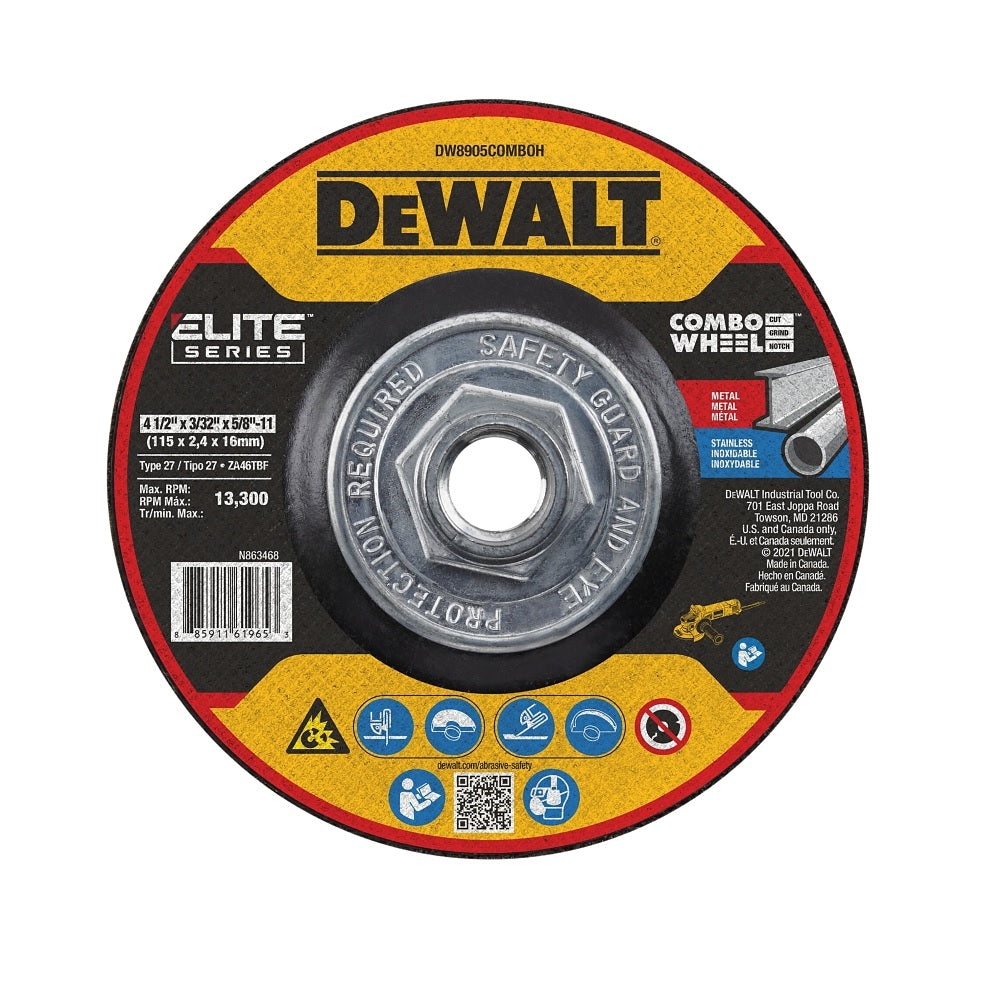 DeWalt DW8905COMBOH Elite Cutting Wheel, Ceramic