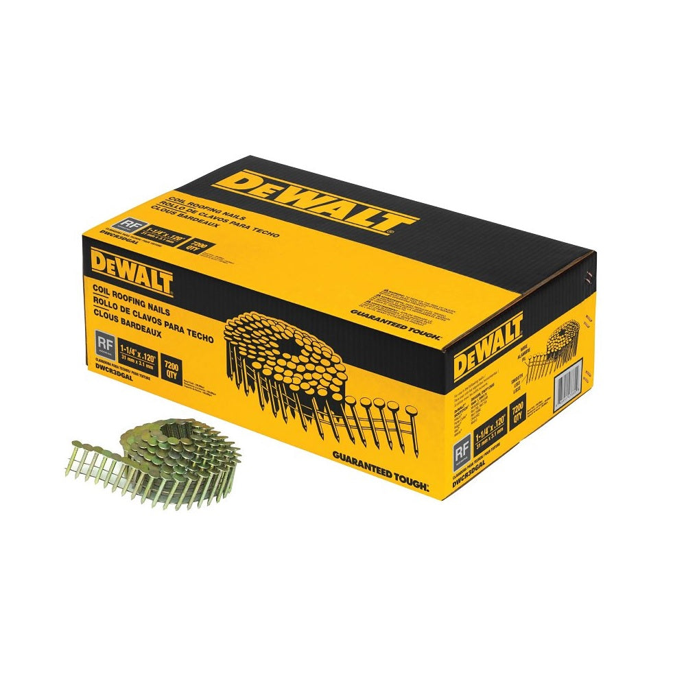 DeWalt DWCR3DGAL Coil Roofing Nail, 1-1/4 Inch