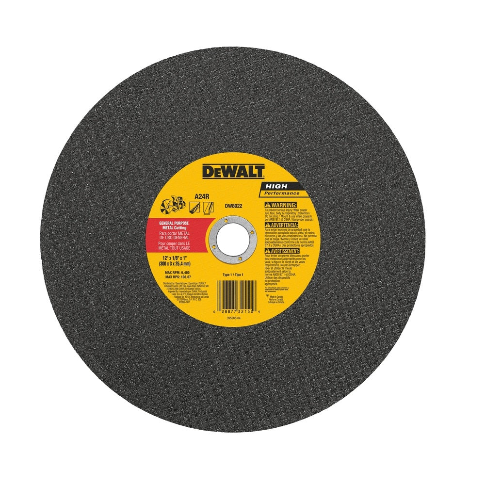 DeWalt DW8022 Cut-Off Wheel, Aluminum Oxide