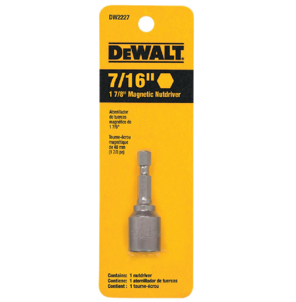 DeWalt DW2227 Magnetic Nut Driver, Heat-Treated Steel, 7/16"