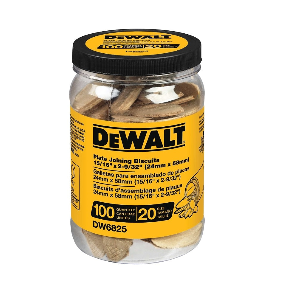 DeWalt DW6825 Plate Joining Biscuit, Beech Wood