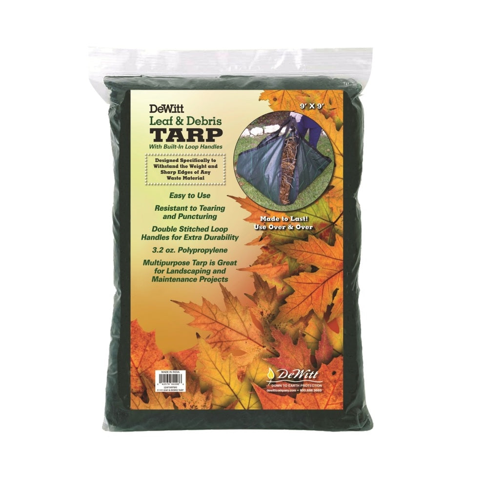 DeWitt LEAFTARP9X9-12 Leaf and Debris Tarp, 9 Feet x 9 Feet