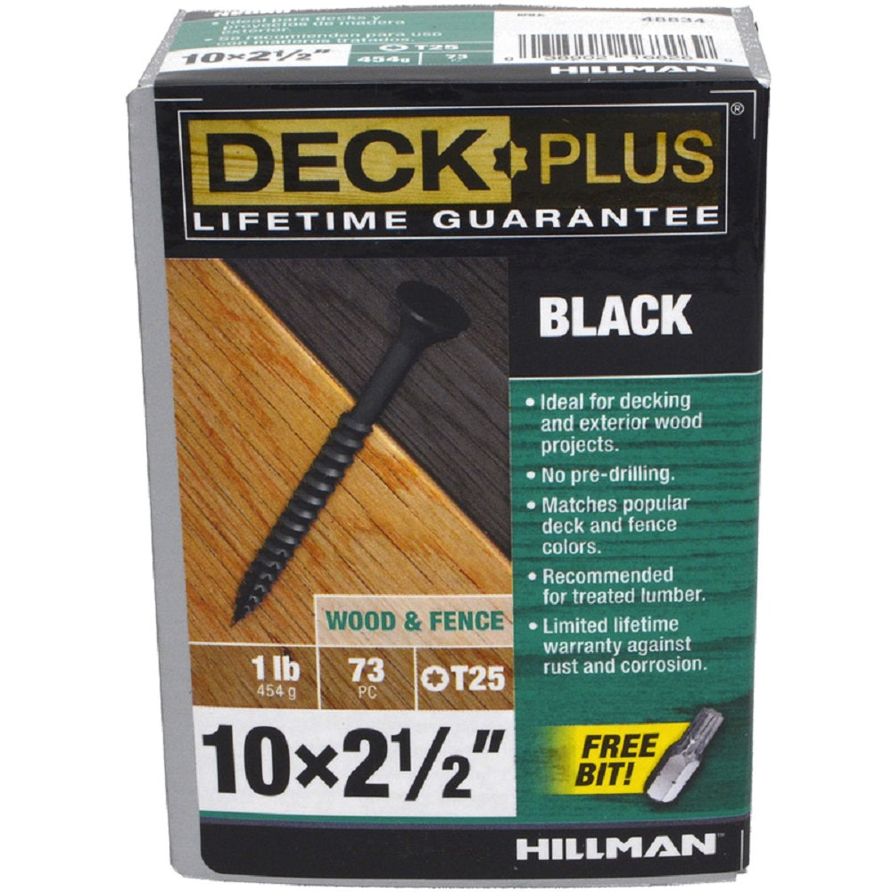 Deck Plus 48834 Star Flat Head Exterior Deck Screws, # 10 x 2-1/2 in.