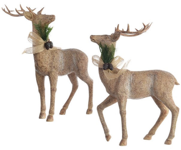Decoris 955741 Christmas Decoration Standing Deer, Brown