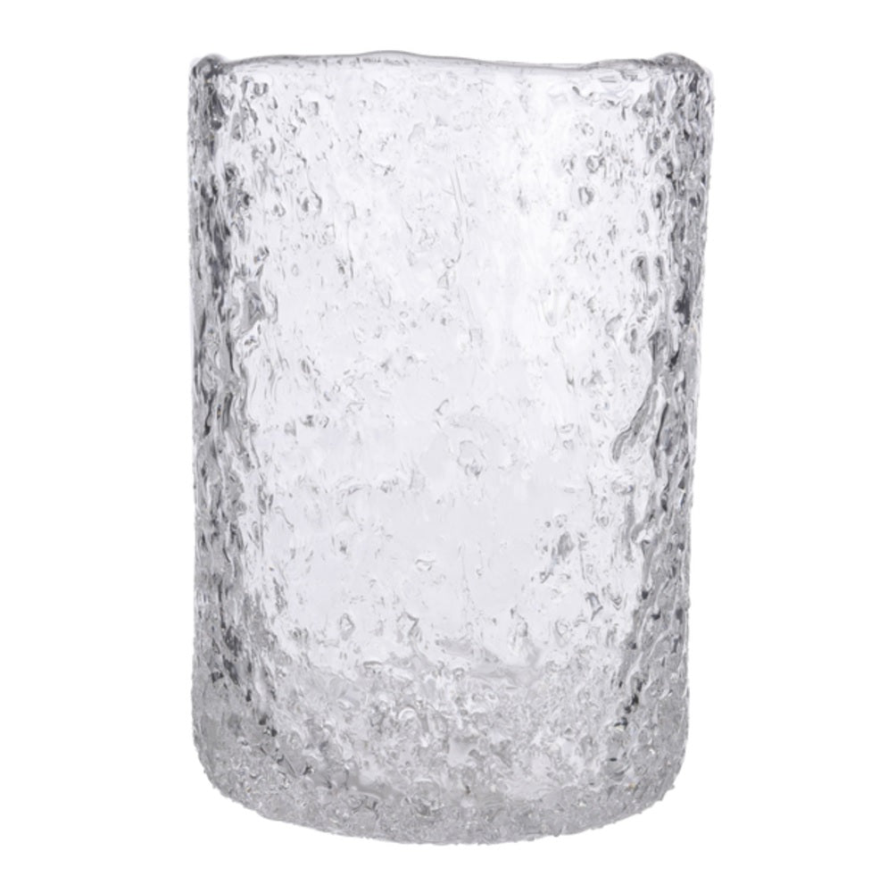 Decoris 648309 Christmas Iced Look Vase, Clear