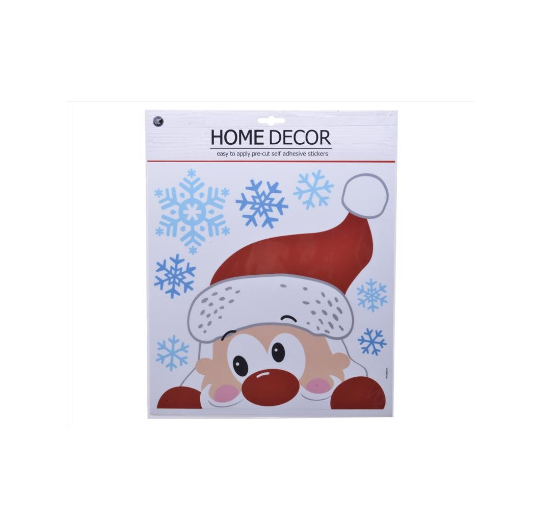 Decoris Santa and Snowflake Window Decoration