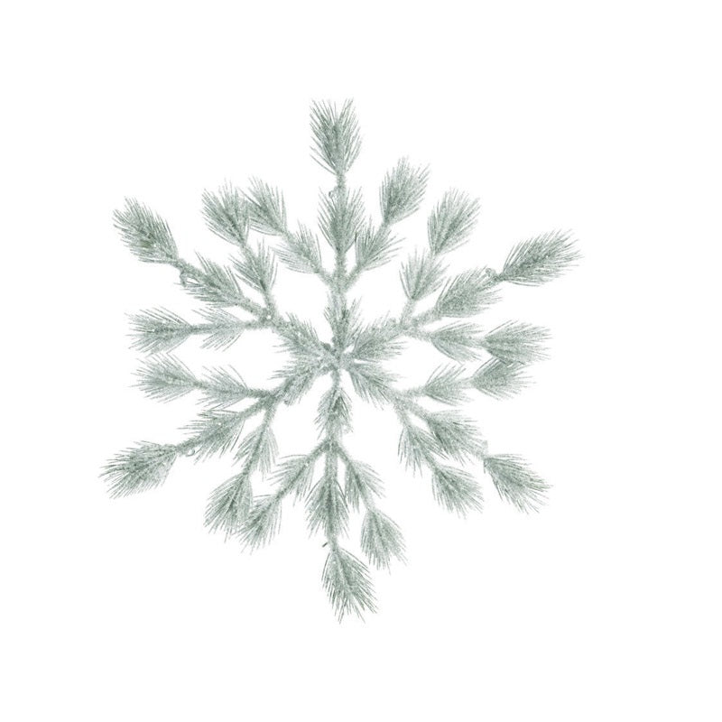 Decoris 682691 Snowflake Christmas Ornament, White