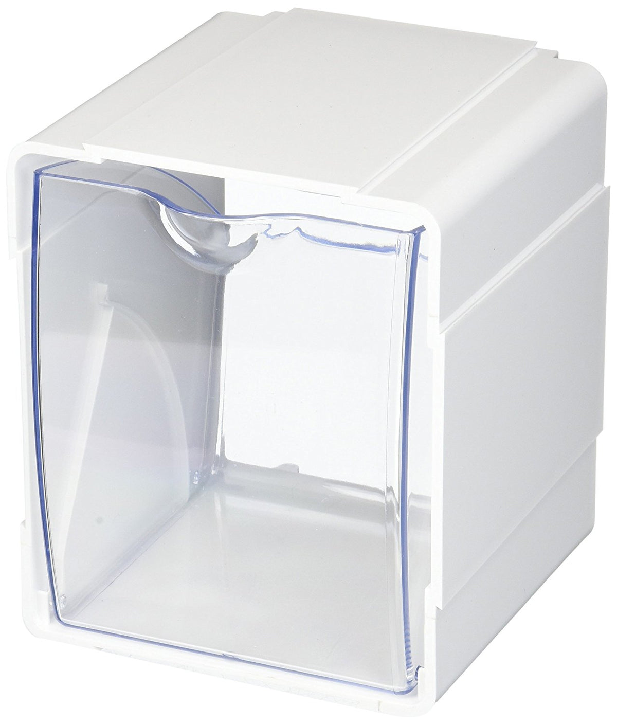 Deflect-O 421103CR Single Tilt Bins, Plastic, Gloss, White, 4 Pieces