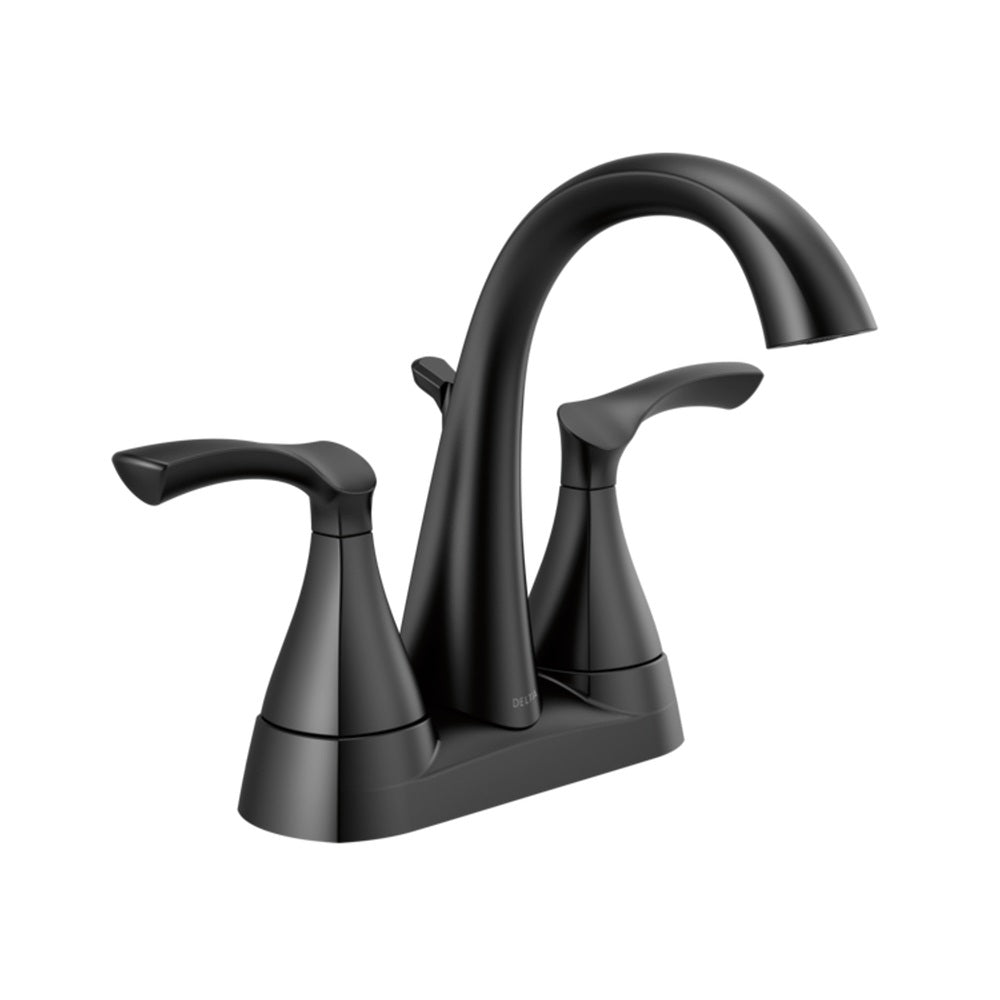 Delta 25748LF-BL Sandover Two-Handle Bathroom Faucet, Black