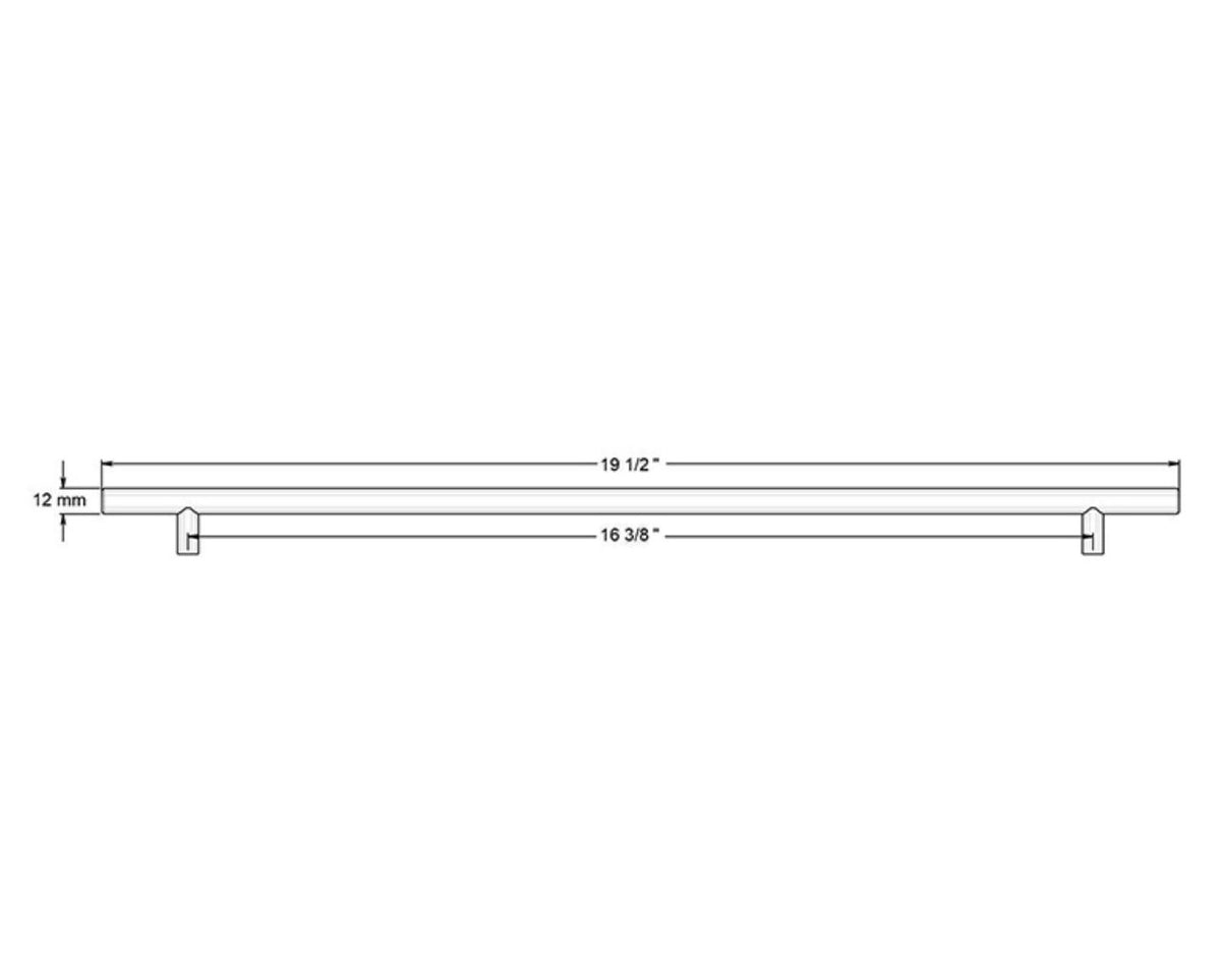 Deltana BP1637SS Stainless Steel Bar Pull, 19-1/2" L