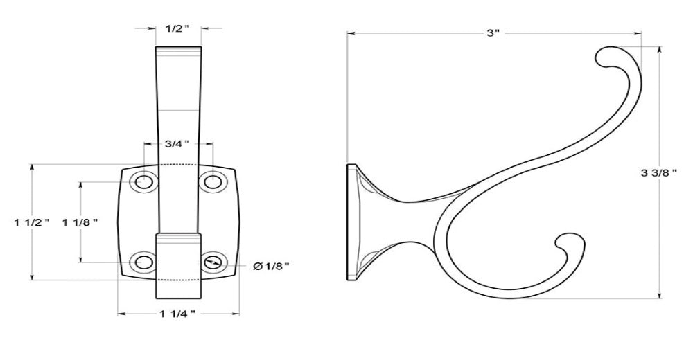 buy coat & hooks at cheap rate in bulk. wholesale & retail builders hardware supplies store. home décor ideas, maintenance, repair replacement parts