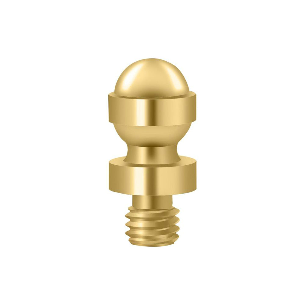Deltana CHAT003 Cabinet Finial Acorn Tip, PVD Polished Brass
