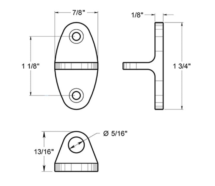 Deltana CHE4CR003 Cabin Swivel Hook Eye, Lifetime Brass